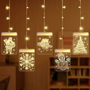 LANGRAY Led Christmas Light, Fairy Lights 5 Pieces Fairy Lights Indoor Xmas Lights Outdoor, Garden, Balcony Decoration For Wedding Birthday Decoration [Warm