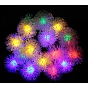 Led Hairy Ball String Lights Garden Garden Decoration Christmas Day Outdoor Waterproof Snow Globe Lights (10M100LED,colorㄘ Groofoo