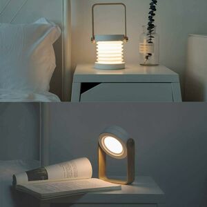 LANGRAY Led office lamp (White) - Camping lamp - 360 ° rotation - touch control