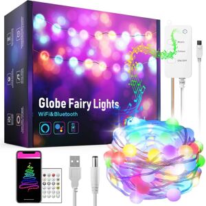 Led Smart WiFi String Lights, Fairy Lights String Lights App Control, Music Sync, Works with Alexa and Google Assistant, IP65 (5m) Groofoo