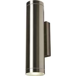 Litecraft - Albus Up & Down Wall Light Outdoor IP44 Fitting - Stainless Steel