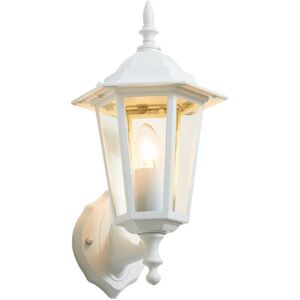 Litecraft - Thera Wall Light Traditional Lantern Outdoor IP44 Fitting - White