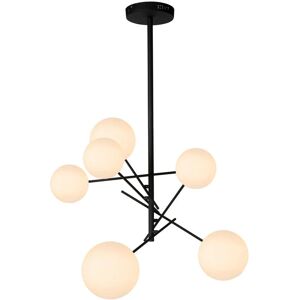 Lucide Alara Modern Pendant light - Ø72cm - LED - G4 - 6x1,5W 2700K - Black