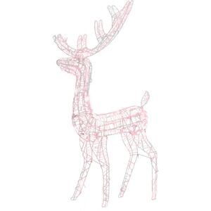 BERKFIELD HOME Mayfair Acrylic Reindeer Christmas Decoration 140 LEDs 120cm Warm White