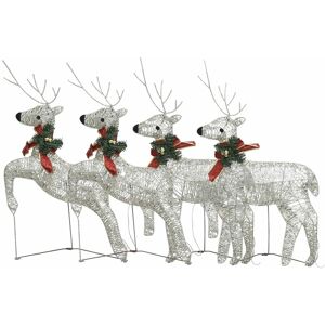 BERKFIELD HOME Mayfair Christmas Reindeers 4 pcs Gold 80 LEDs