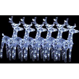 BERKFIELD HOME Mayfair Christmas Reindeers 6 pcs Cold White 240 LEDs Acrylic