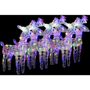 BERKFIELD HOME Mayfair Christmas Reindeers 6 pcs Multicolour 240 LEDs Acrylic
