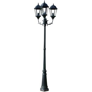 Berkfield Home - Mayfair Garden Light Post 3-arms 230 cm Dark Green/Black Aluminium