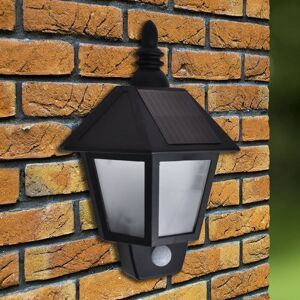 BERKFIELD HOME Mayfair Solar Wall Lamps 2 pcs with Motion Sensor Black