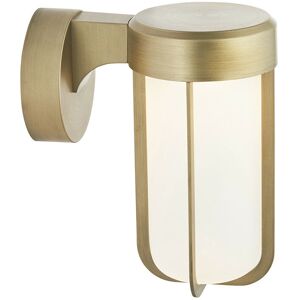 Benevento Outdoor Integrated led Wall Lamp Brushed Gold Finish & Frosted Glass IP44 - Merano