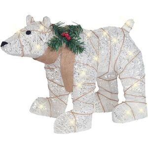 BELIANI Modern Outdoor LED Decoration Light Christmas Decor Bear White Sivula - White