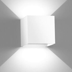 WOTTES LED Wall Lights White Indoor Wall Lamp Outdoor Up Down Wall Sconce Cool White Light 12W