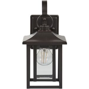 Beliani - Outdoor External Wall Light Lamp 34 cm Metal Iron Glass Retro Black Almond - Black