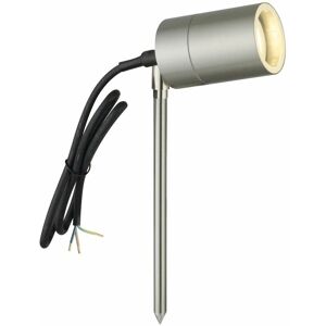 First Choice Lighting - Blaze - Stainless Steel Outdoor Spike Light - Brushed stainless steel and clear glass