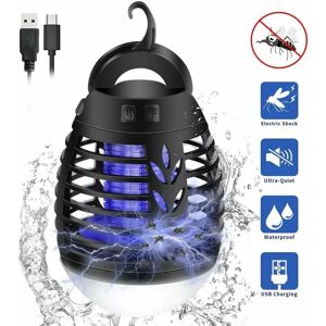 HOOPZI Outdoor Lighting - Mosquito Repellent Lamp, 2 in 1 Lantern Camping Tent led Mosquito Trap Lamp, Waterproof with 2200mAh Rechargeable Battery for