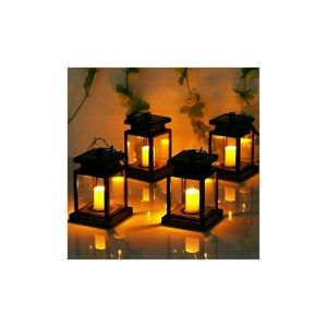 NEIGE Outdoor Solar Powered Hanging Lantern Led Candle Light Garden Yard Waterproof Decorative Lamp4pcs