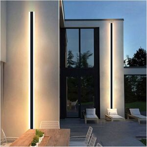 Rhafayre - Modern Long Strip led Wall Lamp, Indoor Aluminum Wall Light, IP65 Rainproof Outside Porch Wall Fixture for Garden Patio Garage, 110V 220V