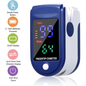 Oxygen Saturation Monitor Approved for Adults, Pulse, Blood, Pulse, Pulse, Pulse, Finger, Finger Clip, Blue Denuotop