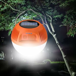 Rhafayre - Solar Camping Lantern, usb Rechargeable led Flashlight, Water Resistant Emergency Light, 3 Modes, for Blackouts, Garden, Fishing, Hiking