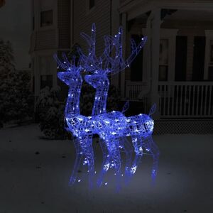 BERKFIELD HOME Royalton Acrylic Reindeer Christmas Decorations 2 pcs 120 cm Blue