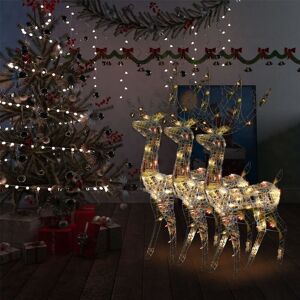 BERKFIELD HOME Royalton Acrylic Reindeer Christmas Decorations 3 pcs 120cm Multicolour