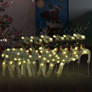 BERKFIELD HOME Royalton Christmas Reindeers 6 pcs Gold 120 LEDs