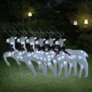 BERKFIELD HOME Royalton Christmas Reindeers 6 pcs White 120 LEDs