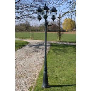 BERKFIELD HOME Royalton Garden Light Post 3-arms 230 cm Dark Green/Black Aluminium