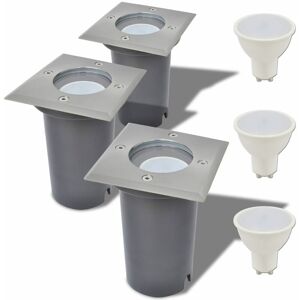 Berkfield Home - Royalton Outdoor led Ground Lights 3 pcs Square