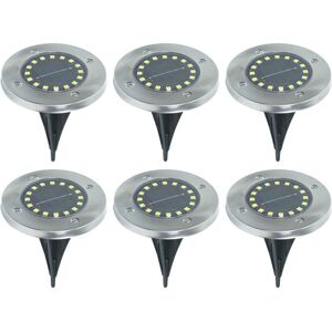 Valuelights - Set of 6 Decking Solar Lights Garden Patio Path Lighting IP44 - Cool White