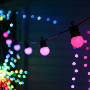 Twinkly - 10m Plug In Smart App Controlled led Festoon Light Outdoor Garden Summer Party Indoor Home Decoration - Multi Colour