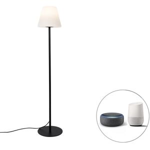 QAZQA Smart outdoor floor lamp black incl. Wifi A60 - Virginia - Black