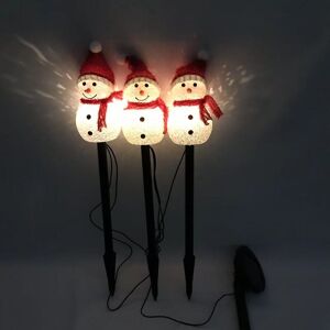 Héloise - Solar Christmas Lights Outdoor, Set of 3 Snowmen for Patio, Yard, Garden, Lawn Christmas Decorations