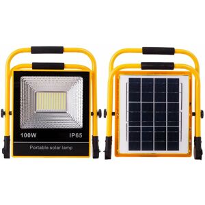 GREENICE Solar led Floodlight 100W 6500K Panel: 6V/12W Battery: 3.2V/18000MaH Remote Control [HO-SolarFL-100W-05]