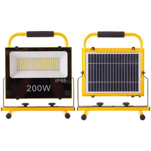 GREENICE Solar led Floodlight 200W 6500K Panel: 6V/12W Battery: 7.2V/18000MaH Remote Control [WR-KFL-E-200W]