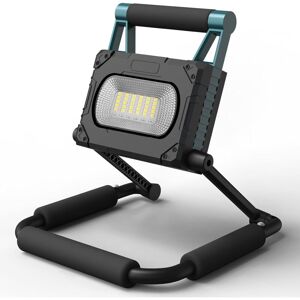 GROOFOO Solar Rechargeable LED Flood Light 30W 1000LM 3600mAh Portable Construction Site Light with USB Emergency Safety Light 360～ Rotation for Garage,