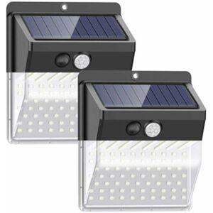 RHAFAYRE Solar Wall Lights Outdoor,136 led Waterproof Super Bright Solar Motion Sensor Security Lights Wireless Solar Powered Light for Garden (2Pack)