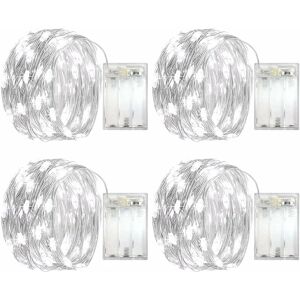 HÉLOISE String Lights 5m 50 LEDs [Set of 4] Mini Battery Operated led String Lights 3 Modes led String Lights Bedroom Christmas Decoration Indoor Outdoor