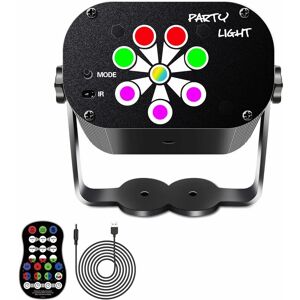 TINOR Uv led Projector Party Light Lamp usb rgb dj Projector Light Disco Remote Control Lighting Rechargeable for Lumiere Scene Garden Living Room Home