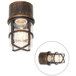 QAZQA Vintage outdoor wall lamp black IP54 - Kiki - Gold/Messing