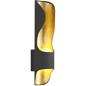 Visconte Silas Wall Light Integrated led - Anthracite With Gold Leaf Litecraft Anthracite