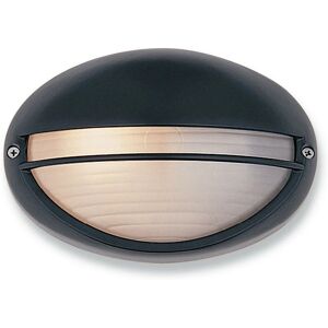 Firstlight Products - Firstlight Streamline - 1 Light Streamline Wall Light - 100W Black, Opal Glass IP44, E27