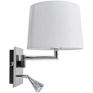 Wall Light Bent (modern) in White made of Textile for e.g. Living Room & Dining Room (1 light source,) from Lucande White