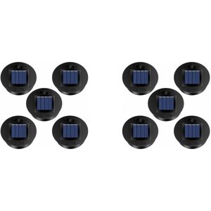 TLILY 10 Pack Replacement Solar Light Parts(Top Size 2.76 Inches, Bottom Size 2.36 Inches),7 Lumens Warm White led Waterproof