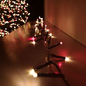 Samuel Alexander - 1000 led 25m Premier TreeBrights Indoor Outdoor Christmas Multi Function Mains Operated String Lights with Timer in Red & Vintage