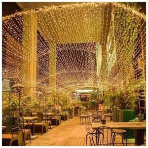 TONCHEAN 100m 1000 led String Lights Indoor Outdoor Christmas Lights 8 Modes Waterproof Fairy Lights Clear Cable for Home Party Christmas Wedding Decoration