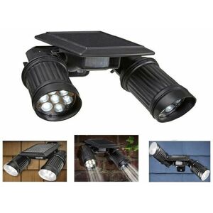 DEWDAT 14 led Wall light solar energy pir motion sensor wall security 2 head waterproof washing