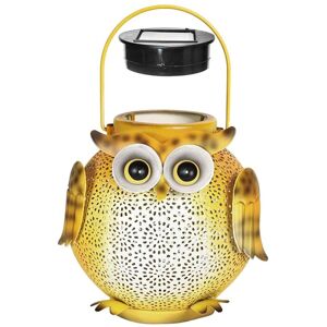 Tlily - 1Pcs Iron Art Solar Owl Ground Light Crafts Garden Lawn Outdoor Decorative Lamp led Hanging Landscape