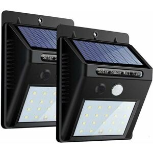 HOOPZI 2 Pack LED Solar Garden Light Wireless, 20LED Outdoor Waterproof Motion Sensor Light with Three Smart Modes, Outdoor Solar Light for Garden, Patio