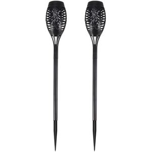 Tlily - 2 Pcs led Solar Flame Light Lamp Flickering Waterproof Garden